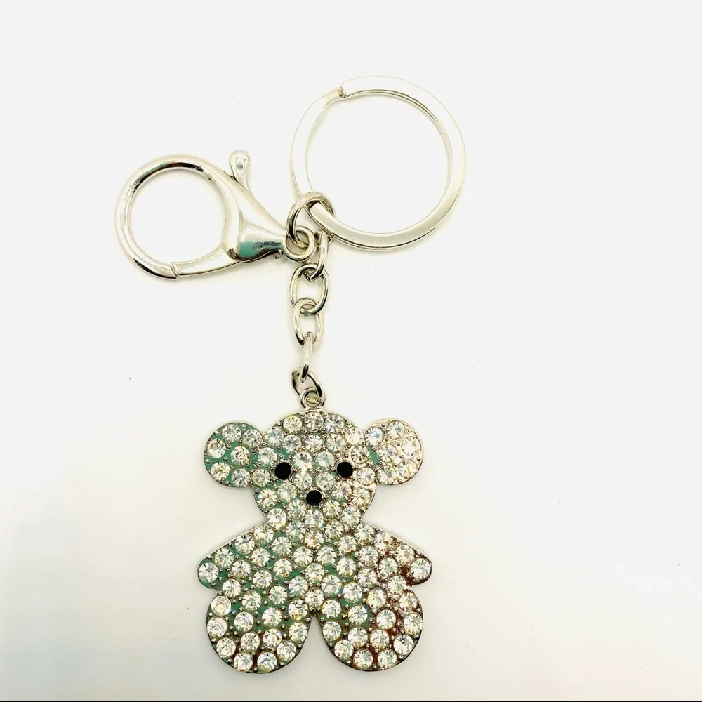 Keychain Purse Charm Teddy Bear Crystal